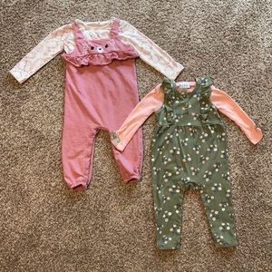Bear & Floral Long Sleeve Jumpsuit Bundle